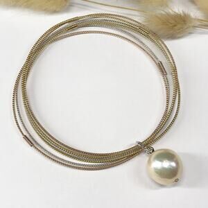 Honora 13.0 Ming Cultured Pearl Sterling Silver Tricolor Stacked Bangle Bracelet